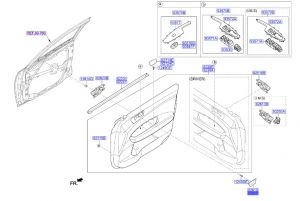 غطاء ديكور باب أمامي داخلي يمين