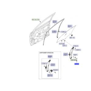 ذراع رفع و تنزيل زجاج الباب