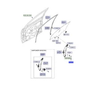 ذراع رفع و تنزيل زجاج الباب