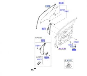ذراع رفع و تنزيل زجاج الباب