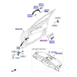 جلدة مقبض الباب الخلفي الخارجية يمين