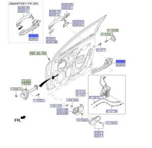 قاعدة مقبض باب خارجية