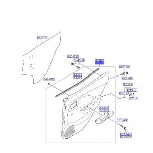 ديكور باب داخلي خلفي يسار كامل