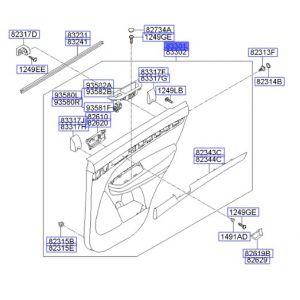 ديكور باب داخلي خلفي يسار كامل