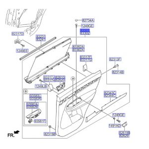 ديكور باب داخلي خلفي يسار كامل