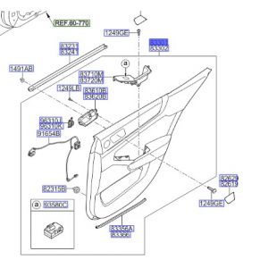 ديكور باب داخلي خلفي يسار كامل