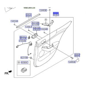 ديكور باب داخلي خلفي يسار كامل