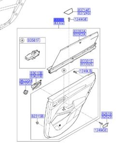 ديكور باب داخلي خلفي يسار كامل
