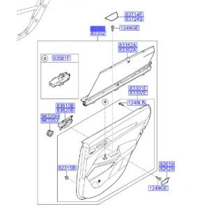 ديكور باب داخلي خلفي يسار كامل
