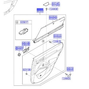 ديكور باب داخلي خلفي يسار كامل