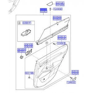 ديكور باب داخلي خلفي يسار كامل