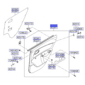 ديكور باب داخلي خلفي يمين كامل