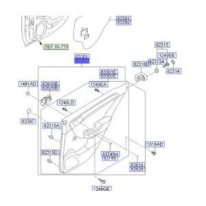 ديكور باب داخلي خلفي يمين كامل