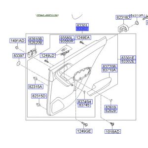 ديكور باب داخلي خلفي يمين كامل