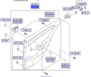 ديكور باب داخلي خلفي يمين كامل
