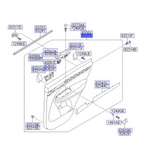 ديكور باب داخلي خلفي يمين كامل