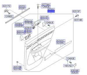 ديكور باب داخلي خلفي يمين كامل