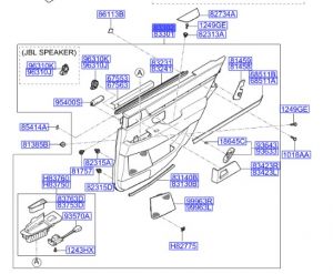 ديكور باب داخلي خلفي يمين كامل