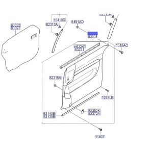 ديكور باب داخلي خلفي يمين كامل