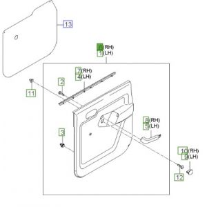 ديكور باب داخلي خلفي يمين كامل