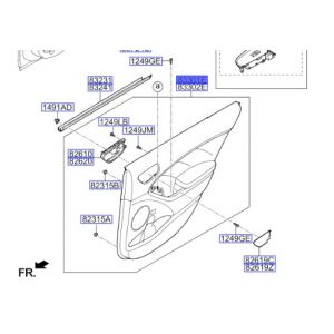 ديكور باب داخلي خلفي يسار