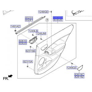 ديكور باب داخلي خلفي يسار