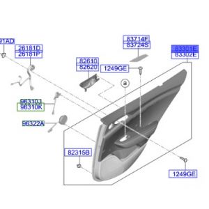ديكور باب داخلي خلفي يسار