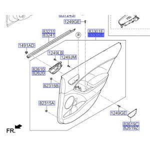 ديكور باب داخلي خلفي يمين