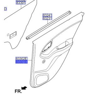 ديكور باب داخلي خلفي يسار
