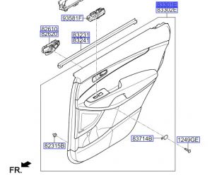 ديكور باب داخلي خلفي يسار