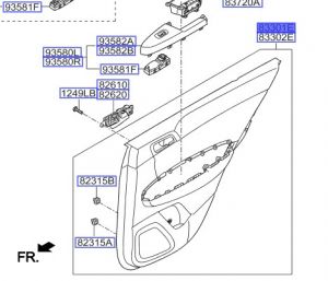 ديكور باب داخلي خلفي يسار