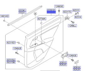 ديكور باب داخلي خلفي يمين