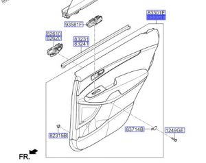 ديكور باب داخلي خلفي يمين