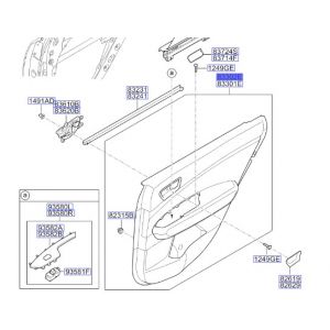 ديكور باب داخلي خلفي يمين