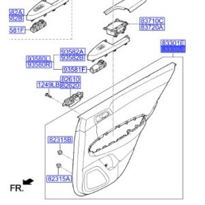 ديكور باب داخلي خلفي يمين