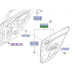 ديكور باب داخلي خلفي يمين
