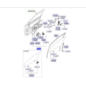 منظم رفع و تنزيل زجاج الباب الخلفي اليسار