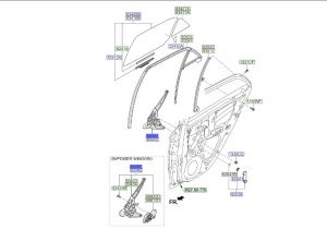 منظم رفع و تنزيل زجاج الباب الخلفي اليسار