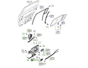 منظم رفع و تنزيل زجاج الباب الخلفي اليسار