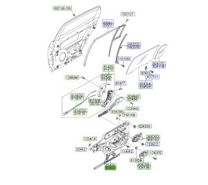 منظم رفع و تنزيل زجاج الباب الخلفي اليسار
