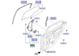 منظم رفع و تنزيل زجاج الباب الخلفي اليسار