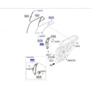 منظم رفع و تنزيل زجاج الباب الخلفي اليسار