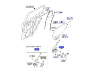 منظم رفع و تنزيل زجاج الباب الخلفي اليسار