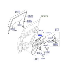 منظم رفع و تنزيل زجاج الباب الخلفي اليمين