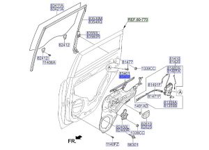 منظم رفع و تنزيل زجاج الباب الخلفي اليمين
