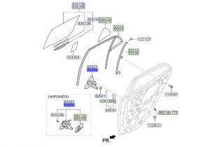 منظم رفع و تنزيل زجاج الباب الخلفي اليمين