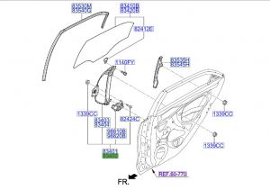 منظم رفع و تنزيل زجاج الباب الخلفي اليمين