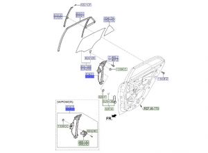 منظم رفع و تنزيل زجاج الباب الخلفي اليمين