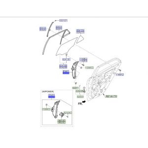 منظم رفع و تنزيل زجاج الباب الخلفي اليمين