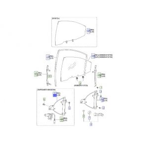 منظم كهربائي لرفع و تنزيل زجاج الباب الخلفي يسار